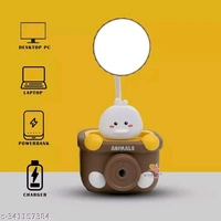 Cartoon Led Desk Lamp Pencil Sharpener Pig Animal with Pen Holder Desk Night Light for Children, Kids, Baby Room Décor Table Lamp (Multicolor, Cool White Light)