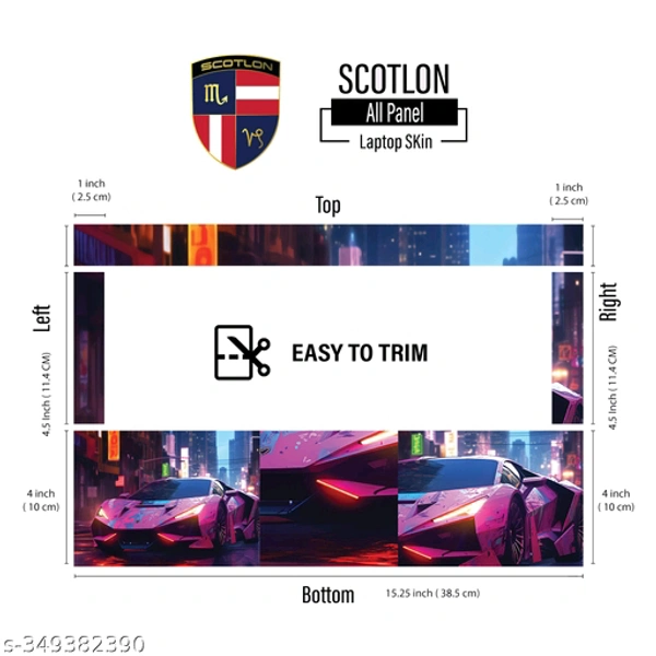 Scotlon_Futuristic car_All Panel_Laptop Skin-182_Pink sports car