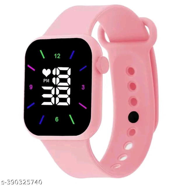 Amigos  Kids  Silicone Detachable Strap Digital Watch | Waterproof LED Watch for Boys and Girls Long Pushed Button Strap | Digital Watch for 4-15 Years boys & Girls | Fashionable Design | 