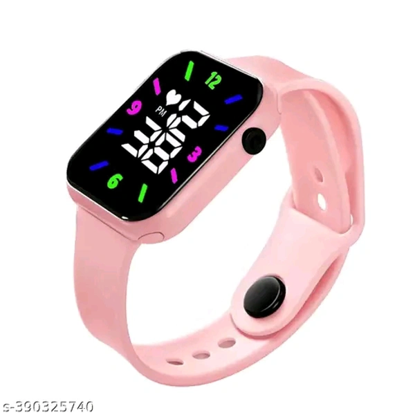 Amigos  Kids  Silicone Detachable Strap Digital Watch | Waterproof LED Watch for Boys and Girls Long Pushed Button Strap | Digital Watch for 4-15 Years boys & Girls | Fashionable Design | 