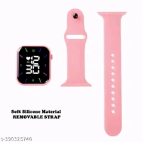 Amigos  Kids  Silicone Detachable Strap Digital Watch | Waterproof LED Watch for Boys and Girls Long Pushed Button Strap | Digital Watch for 4-15 Years boys & Girls | Fashionable Design | 