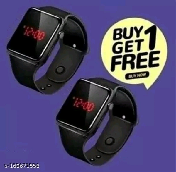 Digital Watch Combo (Pack of Strap material: PU