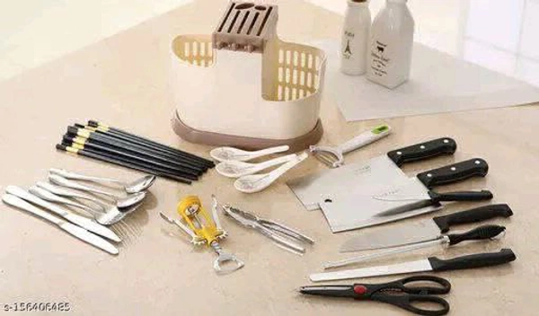 Plastic Multi Functional Chopsticks Holder Kitchen's Spoons, Knife & Other Cutlery