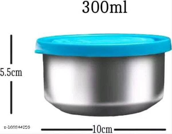 CrossPan Zion Fresh Stainless Steel Insulated Tiffin Box/Lunch Box, Set of 3,(containers - 200 ml, 320 ml & 500 ml),Material: Stainless Steel