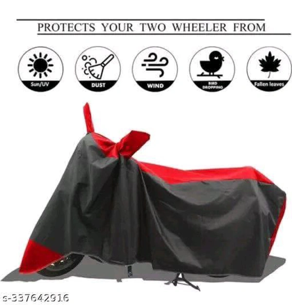 bike cover hero splendor plus bike cover dustproof  Quantity 1 pic  black  red  ) bike covers /scooty cover 