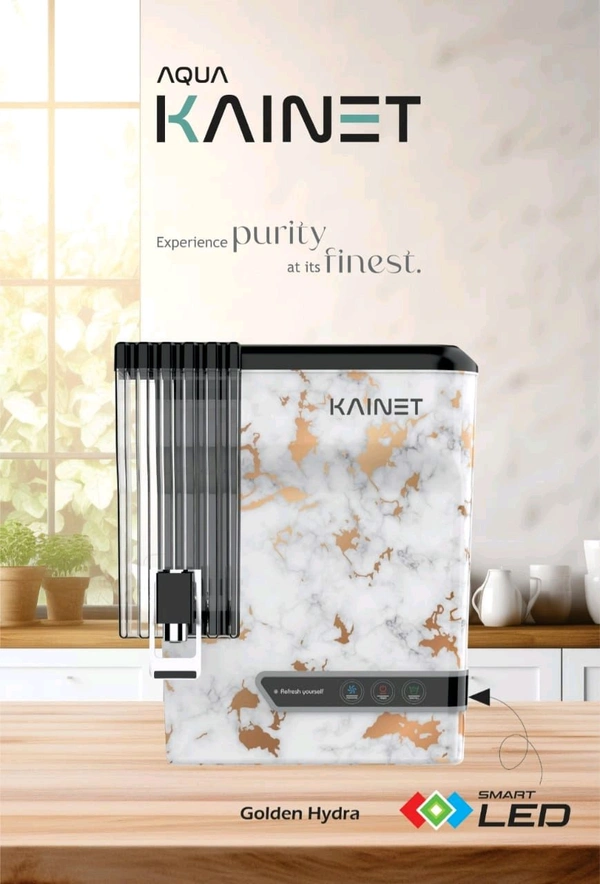 AQUA KAINET MARBELLA SERIES R.O WATER PURIFIER | RO+ COPPER, ALKALINE B12 WITH ZINC + TDS CONTROLLER - MARBEL WHITE