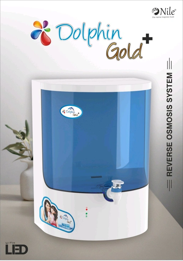 DOLPHIN GOLD+ R.O WATER PURIFIER | RO+SEDIMENT+CARBON+TDS CONTROLLER - WHITE & BLUE