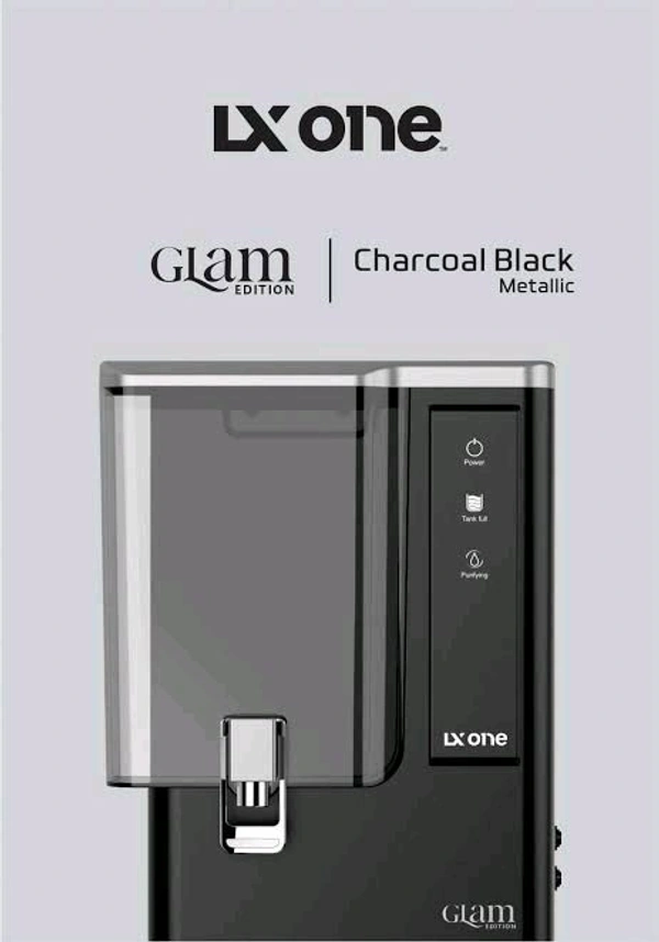 LX ONE GLAM EDITION R.O WATER PURIFIER | RO+COPPER + ALKALINE B12 WITH ZINC + TDS CONTROLLER  - Black