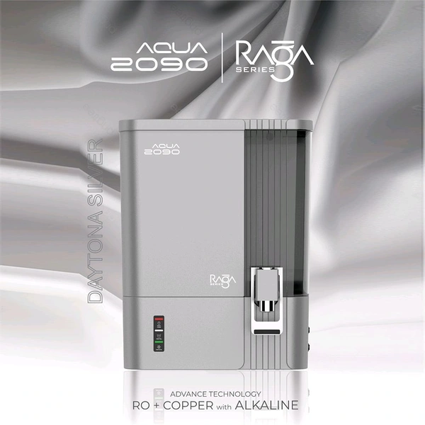 AQUA 2090 RAGA SERIES R.O WATER PURIFIER | RO+COPPER+ALKALINE B12 WITH ZINC + TDS CONTROLLER - DAYTONA SILVER