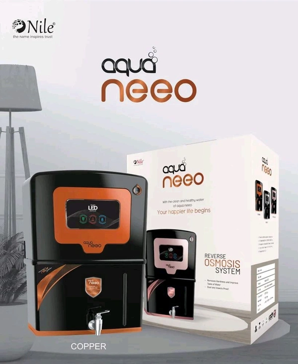 AQUA NEEO | 12 LTR | RO + COPPER ALKALINE B12 WITH ZINC + UV + UF + TDS CONTROLLER - Rose Gold