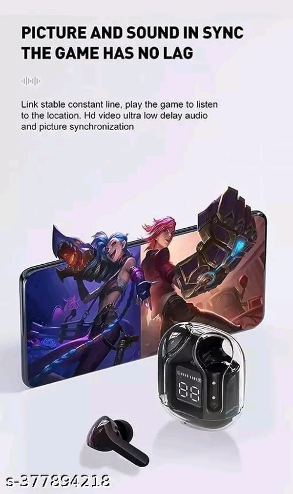 Ultrapods TWS Earbud, Bluetooth Earbuds with Display, Ultra Design, 20 Hrs Playtime with Fast Charging, Bluetooth TrendyName: Ultrapods TWS Earbud, Bluetooth Earbuds with Display, Ultra Design, 20 Hrs Playtime with Fast Charging, Bluetooth TrendyBattery Charge Time: 2 HoursBluetooth Range: 10mBluetooth Version: 5.3Charging Type:  All SmartphonesFrequen - White
