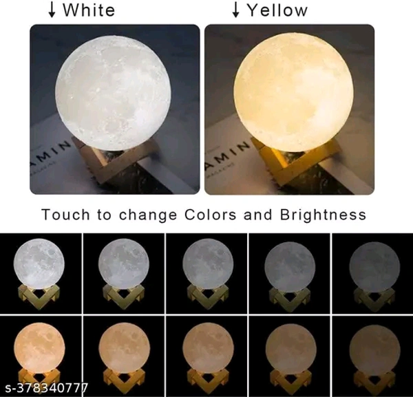 Moon Lamp 7 Colors 15 cm 3D Rechargeable Lamp LED Night Light Touch Sensor 