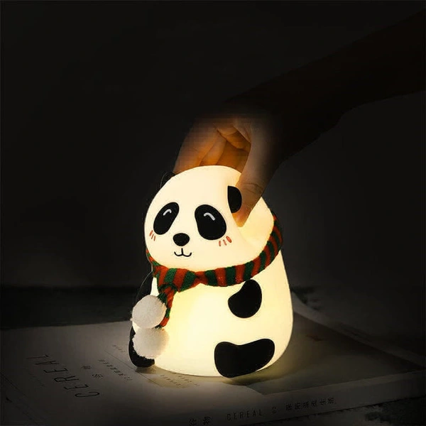 Cute Silicone Panda Light lamp, Rechargeable lamp for Kids,7 Color Changing Night lamp for Kids, Soft Panda lamp with Touch Gesture Control, Night lamp for Kids Bedroom pack of 1