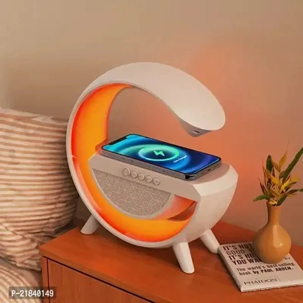 Wireless Charger Atmosphere Lamp, 2023 New Intelligent LED Table Lamp, Bluetooth Speaker, Dimmable Night Light Touch Lamp Alarm Clock with Music Sync, App Control for Bedroom Home Decor (White)Within 6-8 business days However, to find out an actual date of delivery, please enter your pin code.💎💎💎 4 in 1 Multifunctional Wireless Charging Atmosphere Light