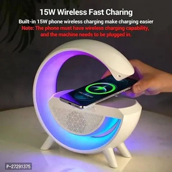 Wireless Charger Atmosphere Lamp, 2023 New Intelligent LED Table Lamp, Bluetooth Speaker, Dimmable Night Light Touch Lamp Alarm Clock with Music Sync, App Control for Bedroom Home Decor (White)Within 6-8 business days However, to find out an actual date of delivery, please enter your pin code.💎💎💎 4 in 1 Multifunctional Wireless Charging Atmosphere Light
