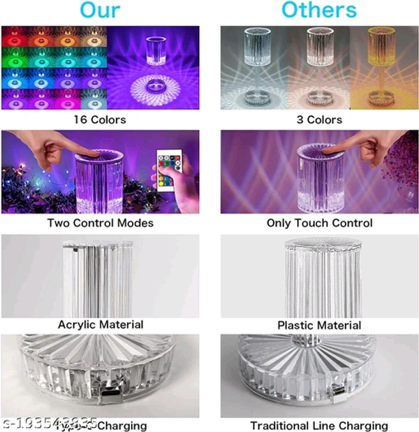 Ecom Crystal Diamond Table Lamp