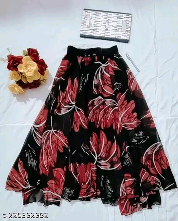 Raabta Fashion Women's Flared Skirts - Red, 28