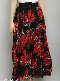 Raabta Fashion Women's Flared Skirts - Red, 34