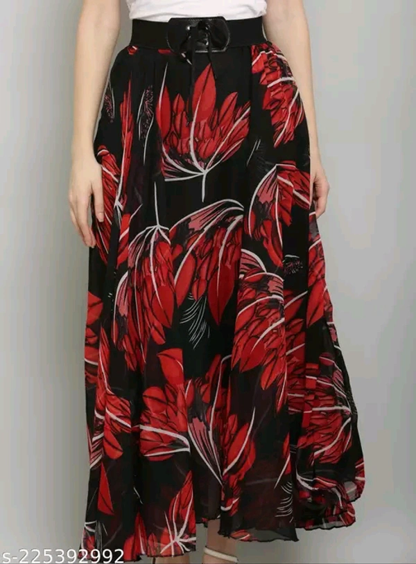 Raabta Fashion Women's Flared Skirts - Red, 34