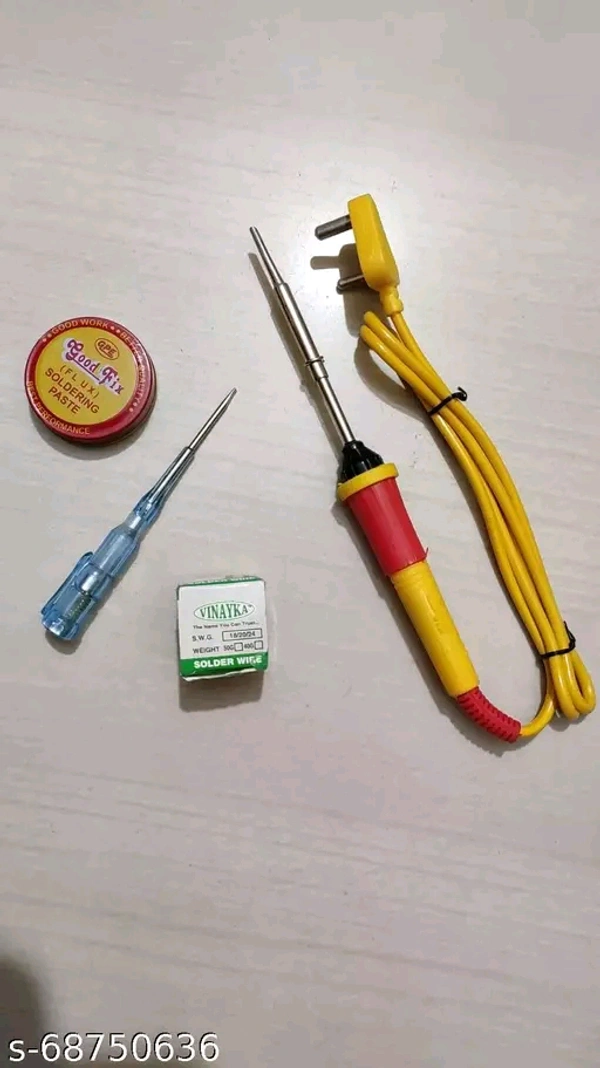 Focus 4In1 25W Soldering Iron Kit with Solder Wire, 25 W Simple (Flat Tip)