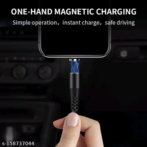Nylon Wired Magnetic 3 in1 Fast Charging Cable