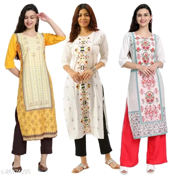 Pack of 3 Designer Kurti - M