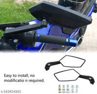 Lovmoto 7/8" Black Bike Mirror Handlebar Set 2