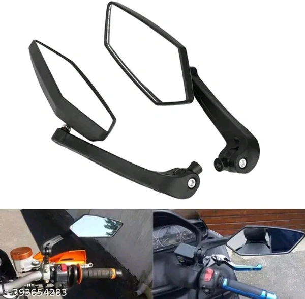 Lovmoto 7/8" Black Bike Mirror Handlebar Set 2