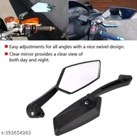 Lovmoto 7/8" Black Bike Mirror Handlebar Set 2