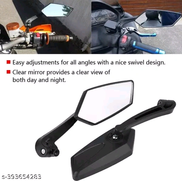 Lovmoto 7/8" Black Bike Mirror Handlebar Set 2