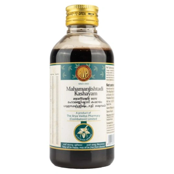Arya Vaidya Pharmacy (AVP) Mahamanjishtadi Kashayam (200ml)