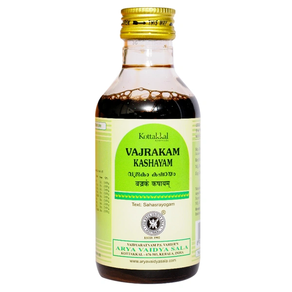 Arya Vaidya Sala Kottakkal Vajrakam Kashayam (200ml)