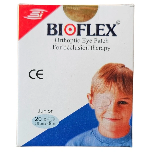 Surgitech Innovation Pvt. Ltd. Bioflex Orthoptic Eye Patch (20 units) (Regular: 8 cm x 6 cm) - Junior: 5 cm x 6 cm