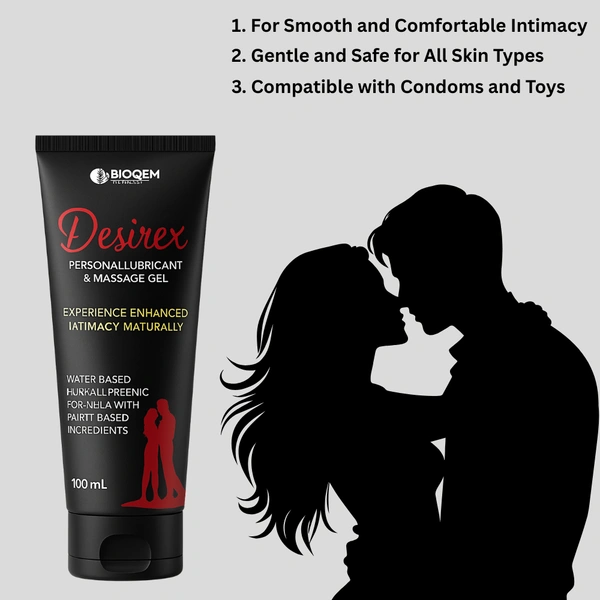 BIOQEM BOTANICALS Bioqem Desirex Personal Lubricant & Massage Gel (100ml)