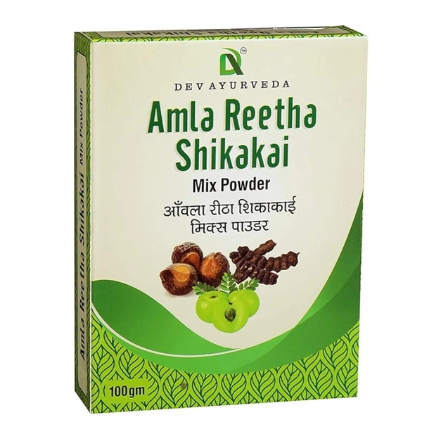 Dev Ayurveda Dev Amla Reetha Shikakai Mix Powder (100gm)