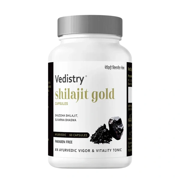 Charak Pharma Pvt Ltd Charak Vedistr Shilajit Gold Capsules (60Caps) With Suvarna Bhasma