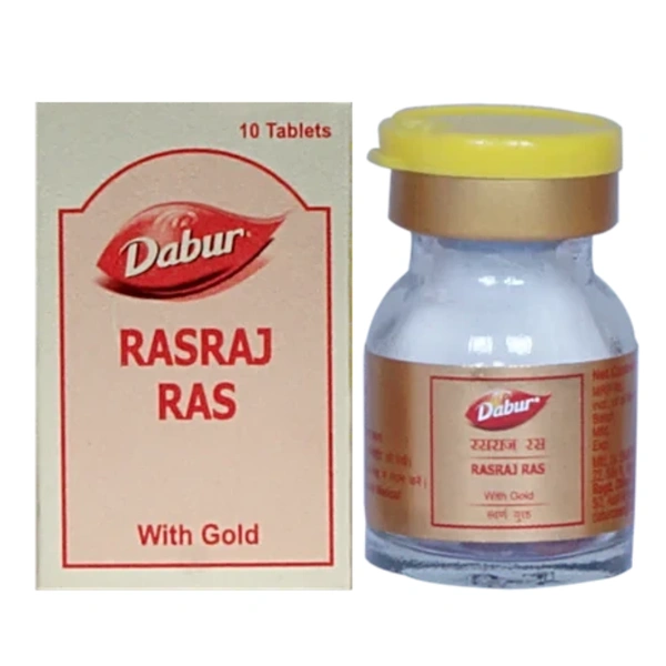 Dabur Rasraj Ras with Gold Tablet (10tab) - 10 Tablets, April-2030