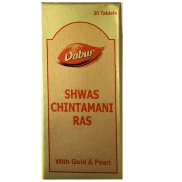 Dabur Shwas Chintamani Ras With Gold (30tab) - 30 Tablets