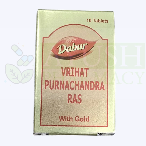 Dabur Vrihat Purnachandra Ras with Gold (10tab) - 10 Tablets