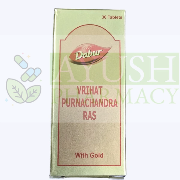 Dabur Vrihat Purnachandra Ras with Gold (30tab) - 30 Tablets