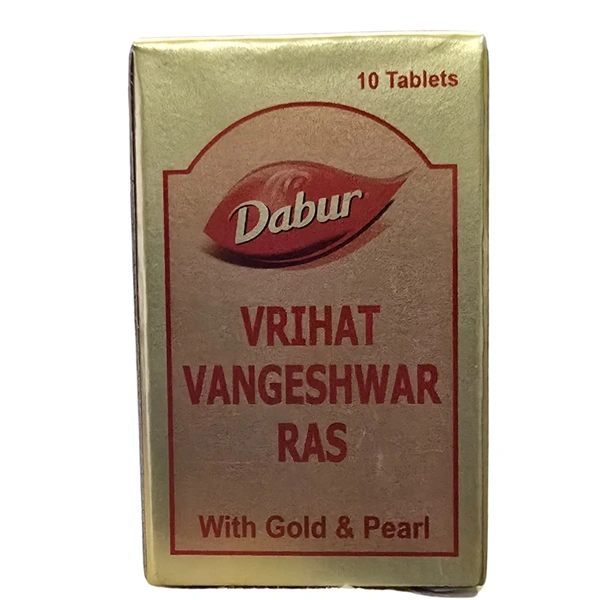 Dabur India Ltd Dabur Vrihat Vangeshwar Ras with Gold and Pearl (10Tab)