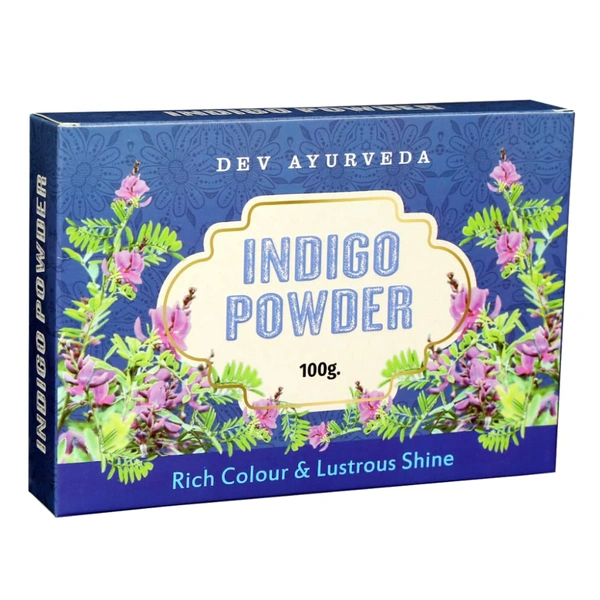 Dev Ayurveda Indigo Powder (100gm) ORGANIC || 100% Natural & Safe - 100 gm