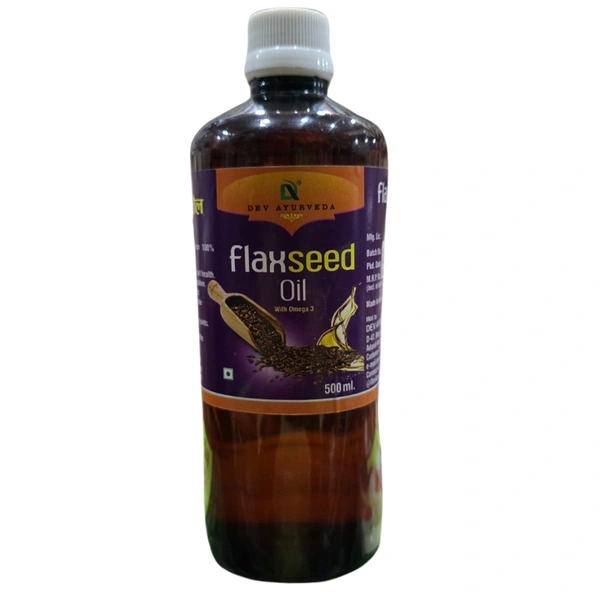 Dev Ayurveda Dev FlaxSeed Oil (500ml) (Alsi Ka Tail) (Linseed) - 500 ml