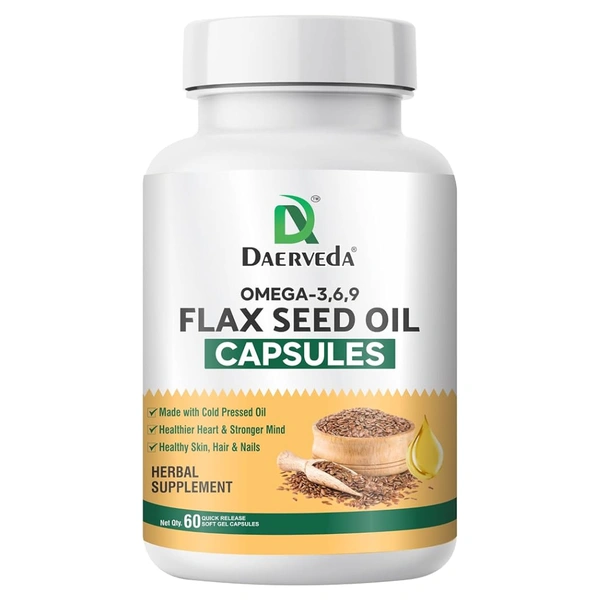 Dev Ayurveda Dev Flax Seed Oil Capsules (60caps)