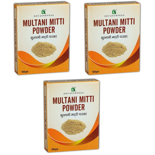 Dev Ayurveda Dev Multani Mitti Powder (100gm) (Pack of 3)