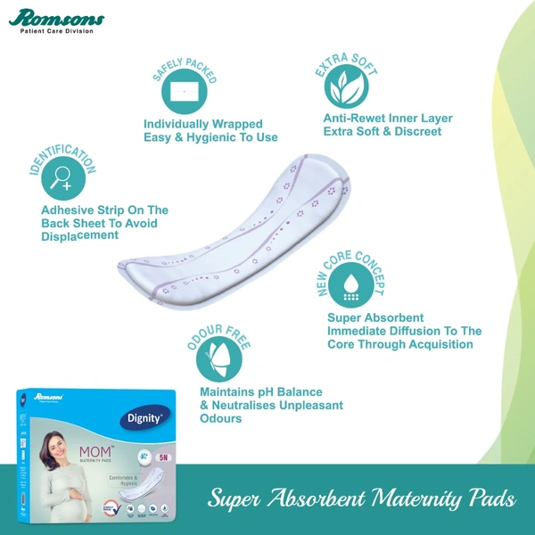 RGI Meditech Pvt Ltd Dignity Mom Maternity Pads (5 Pieces/Pack)