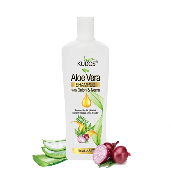 Kudos Aloe Vera Shampoo with Onion & Neem (500ml)