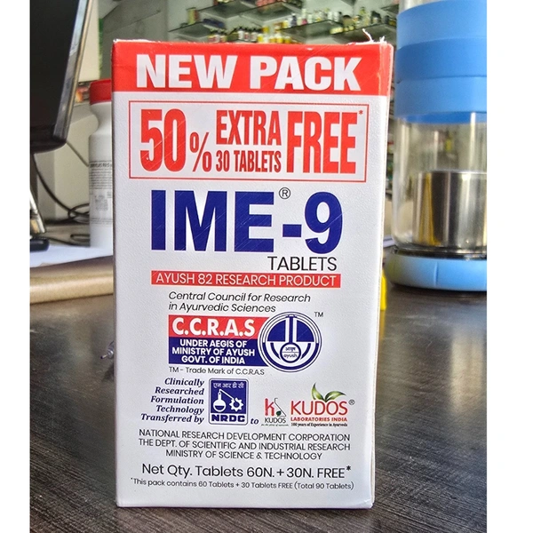 Kudos Laboratories India Ltd Kudos IME-9 (60tab) + 30 Tab Free - 60 + 30 = 90 Tablets