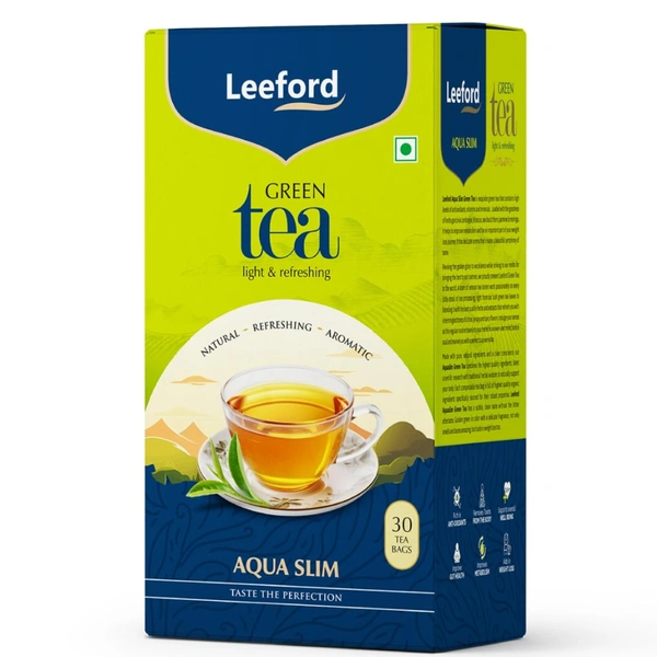 Leeford Healthcare Ltd Leeford Aqua Slim Green Tea (25 Tea Bags) Light & Refreshing