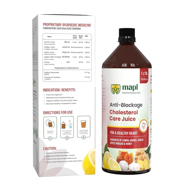 Maheshwari Ayurved Pvt Ltd MAPL Antiblockage Cholesterol Care Juice (1 Litre)